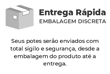 Entrega rápida, embalagem discreta